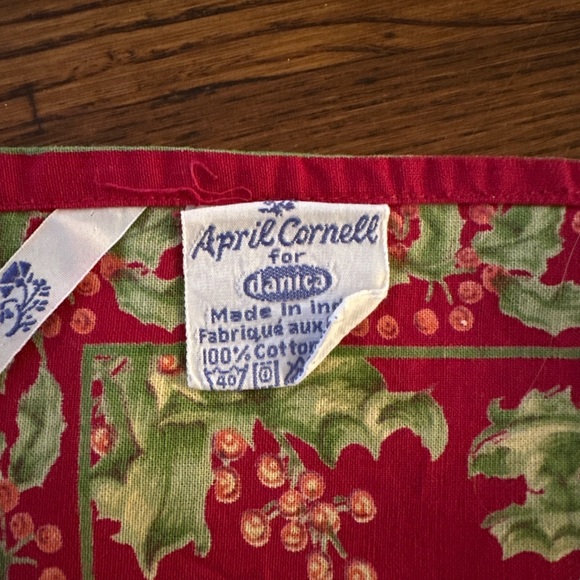 Set 6 Vintage April Cornell Christmas Holly Berry Napkins $18 - Picture 2 of 4